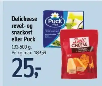 Føtex Delicheese revet- og snackost eller puck tilbud