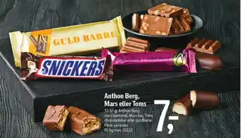 Føtex Anthon berg, mars eller toms tilbud