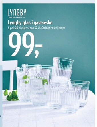 Føtex Lyngby glas i gaveæske tilbud