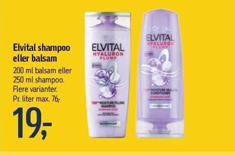 Føtex Elvital shampoo eller balsam tilbud