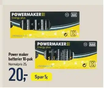 Føtex Power maker batterier 10-pak tilbud