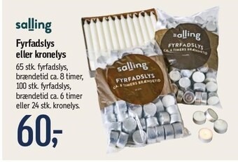 Føtex Fyrfadslys eller kronelys tilbud