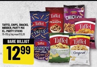 Løvbjerg Taffel, chips, snacks, nødder, party mix el. party sticks tilbud