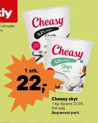 Kvickly Cheasy skyr vanilje tilbud