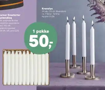 Kvickly Ukendt kronelys tilbud