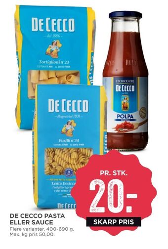 MENY De cecco pasta tilbud