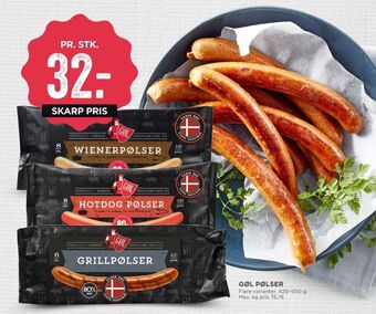 MENY Gøl grillpølser tilbud