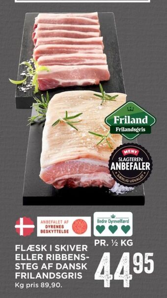 MENY Friland frilandsgris ribbensteg tilbud