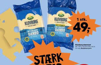 SuperBrugsen Klovborg skæreost danbo mellemlagret tilbud