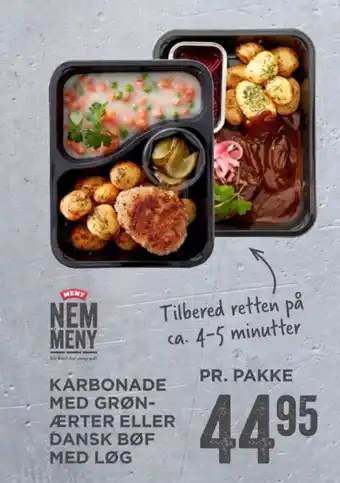 Nem menu karbonader