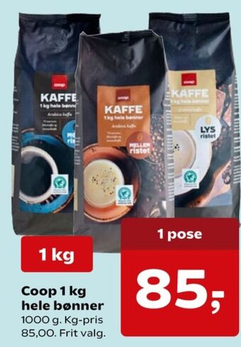 SuperBrugsen Coop kaffebønner - hele tilbud