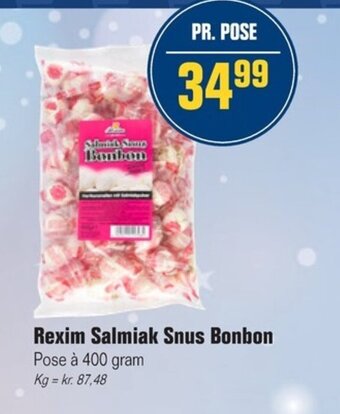 Otto Duborg Rexim Salmiak Snus Bonbon tilbud