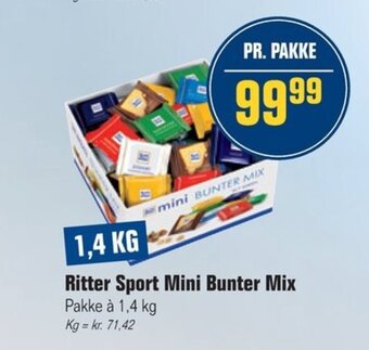 Otto Duborg Ritter Sport Mini Bunter Mix tilbud