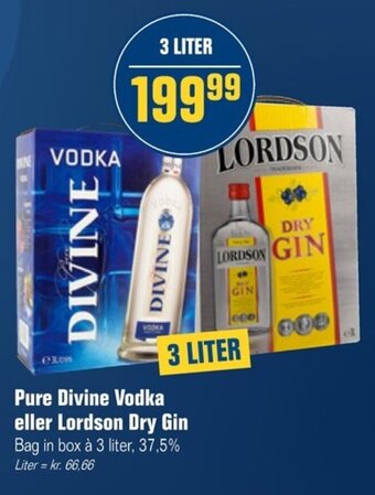 Otto Duborg Pure Divine Vodka Eller Lordson Dry Gin tilbud