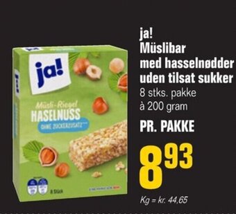 Otto Duborg Müslibar Med Hasselnødder Uden Tilsat Sukker tilbud