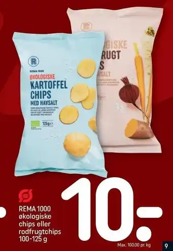 REMA 1000 Økologiske chips eller rodfrugtchips tilbud