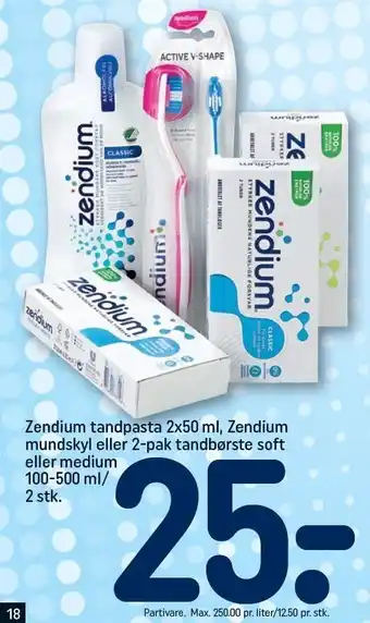 REMA 1000 Zendium tandpasta, mundskyl eller tandbørste soft eller medium tilbud