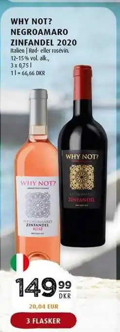 Scandinavian Park Why not? negroamaro zinfindel 2020 3 fl. tilbud