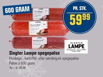 Poetzsch Padborg Slagter Lampe Spegepølse tilbud