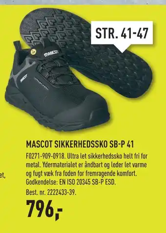 Johannes Fog Mascot sikkerhedssko sb-p 41 tilbud