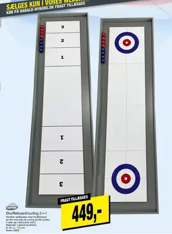 Shuffleboard/curling 2-i-1