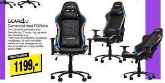 Harald Nyborg Gamerstol med rgb-lys tilbud