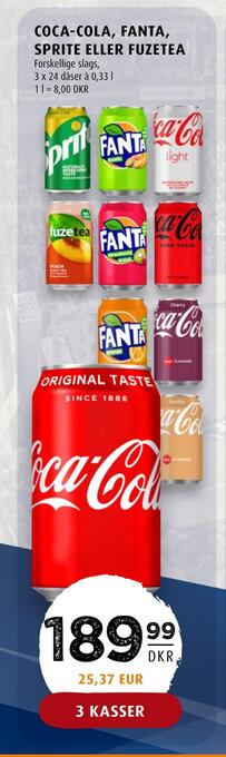 Scandinavian Park Coca-cola, fanta, sprite eller fuzetea tilbud