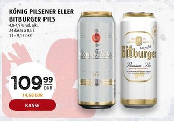 Scandinavian Park König pilsener eller bitburger pils tilbud