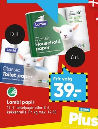 Bilka Classic toiletpapir tilbud