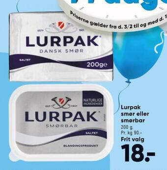 Bilka Lurpak smør tilbud