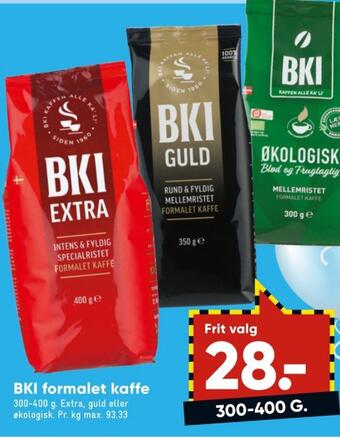 Bilka Bki kaffe formalet tilbud