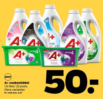 Netto A+ vaskemiddel-flydende tilbud