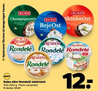Netto Buko smelte smøreost rejeost tilbud