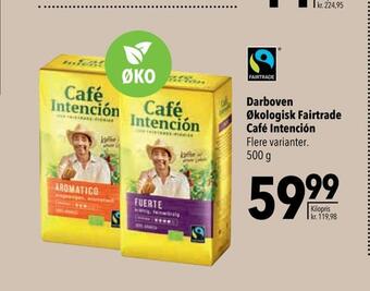 Citti Darboven økologisk fairtrade café intención tilbud