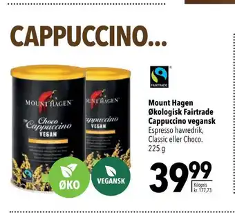 Mount hagen økologisk fairtrade cappuccino vegansk