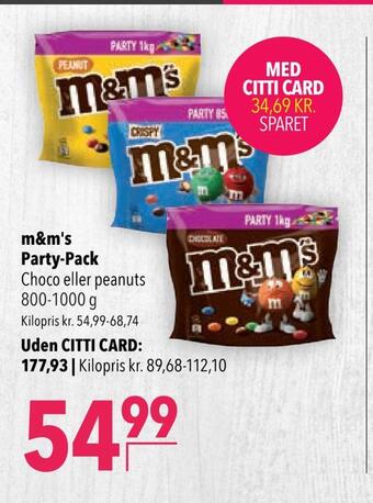 Citti M&m's party-pack tilbud
