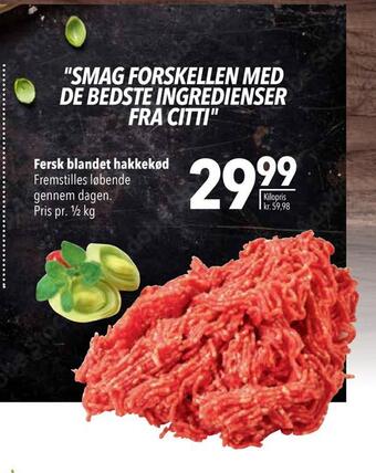Citti Fersk blandet hakkekød tilbud