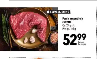 Fersk argentinsk cuvette