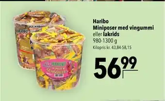Citti Haribo miniposer med vingummi eller lakrids tilbud