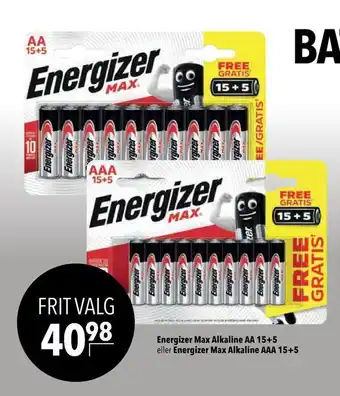 Citti Energizer max alkaline aa 15+5 energizer max alkaline aaa 15+5 tilbud