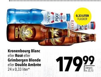 Citti Kronenbourg blanc eller rosé eller grimbergen blonde eller double ambrèe tilbud