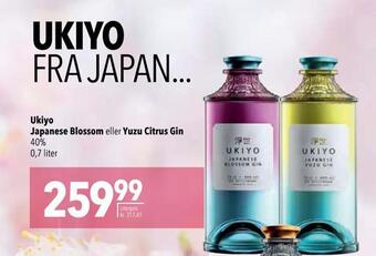 Ukiyo japanese blossom eller yuzu citrus gin