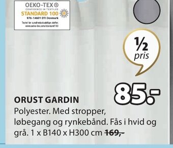JYSK Orust Gardin tilbud
