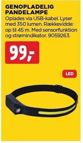 jem & fix Genopladelig pandelampe tilbud