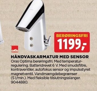 jem & fix Håndvaskarmatur med sensor tilbud