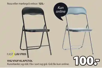 JYSK Vig/Viuf Klapstol tilbud