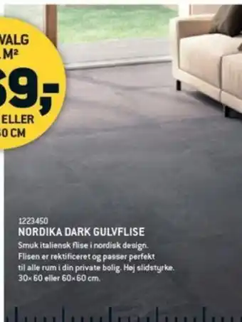 1223450 Nordika Dark Gulvflise
