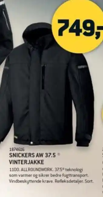 XL-BYG 1874616 Snickers Aw 37.5 VinterJakke tilbud