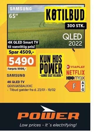 Power 4k qled tv tilbud
