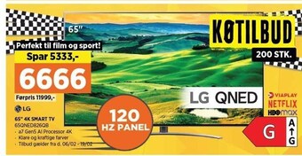 Power 65'' 4k smart tv tilbud